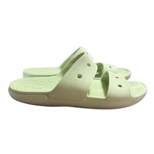 CROCS pastel green double strap slip on sandals women’s size 9